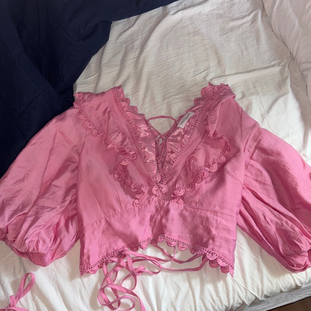 pink vestique top